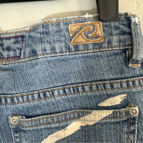 Vintage 90s Request Blue Paint Graffiti Jeans - Picture 4 of 6